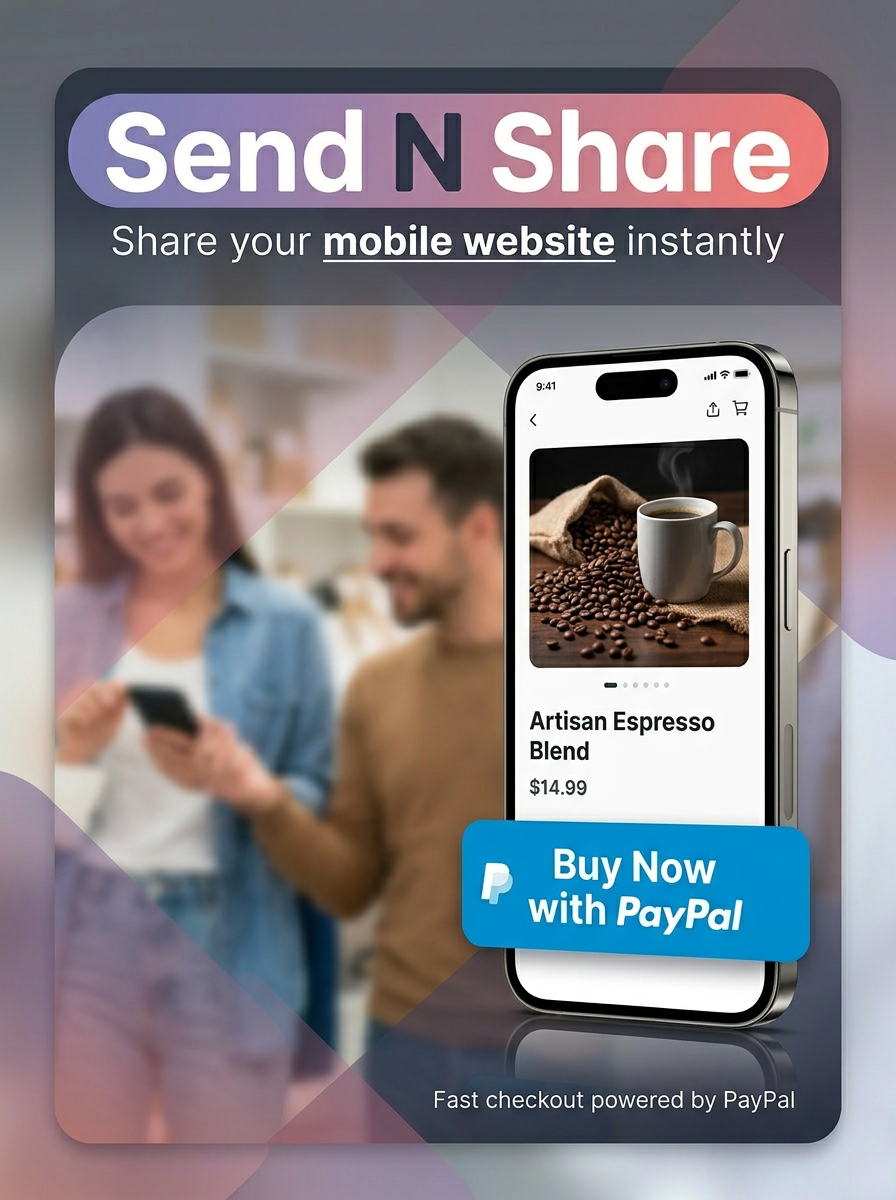 Ecommerce product advertising billboard with PayPal payment integration